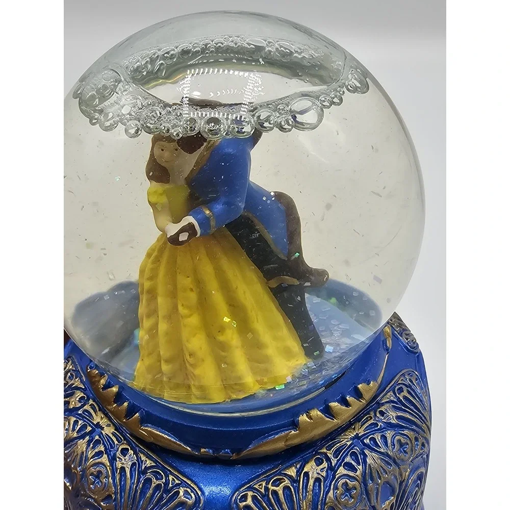 Disney Beauty And The Beast Snow Globe Dancing‎ Water Globe Small 5
